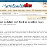 The Sun News: Coal Pollution Suit Filed as Deadline Nears