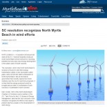 SC Resolution Recognizes North Myrtle Beach in Wind Efforts